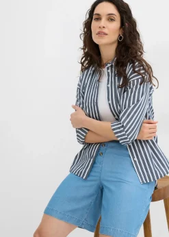 bonprix Short en Lyocell à taille élastiquée|Femme Shorts|Pantalons