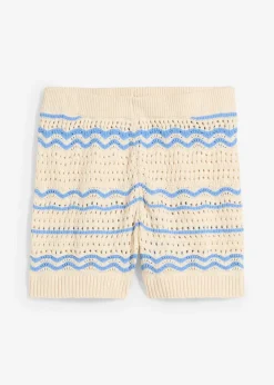 Femme bonprix Shorts|Pantalons|Short en maille aérienne coton et lin