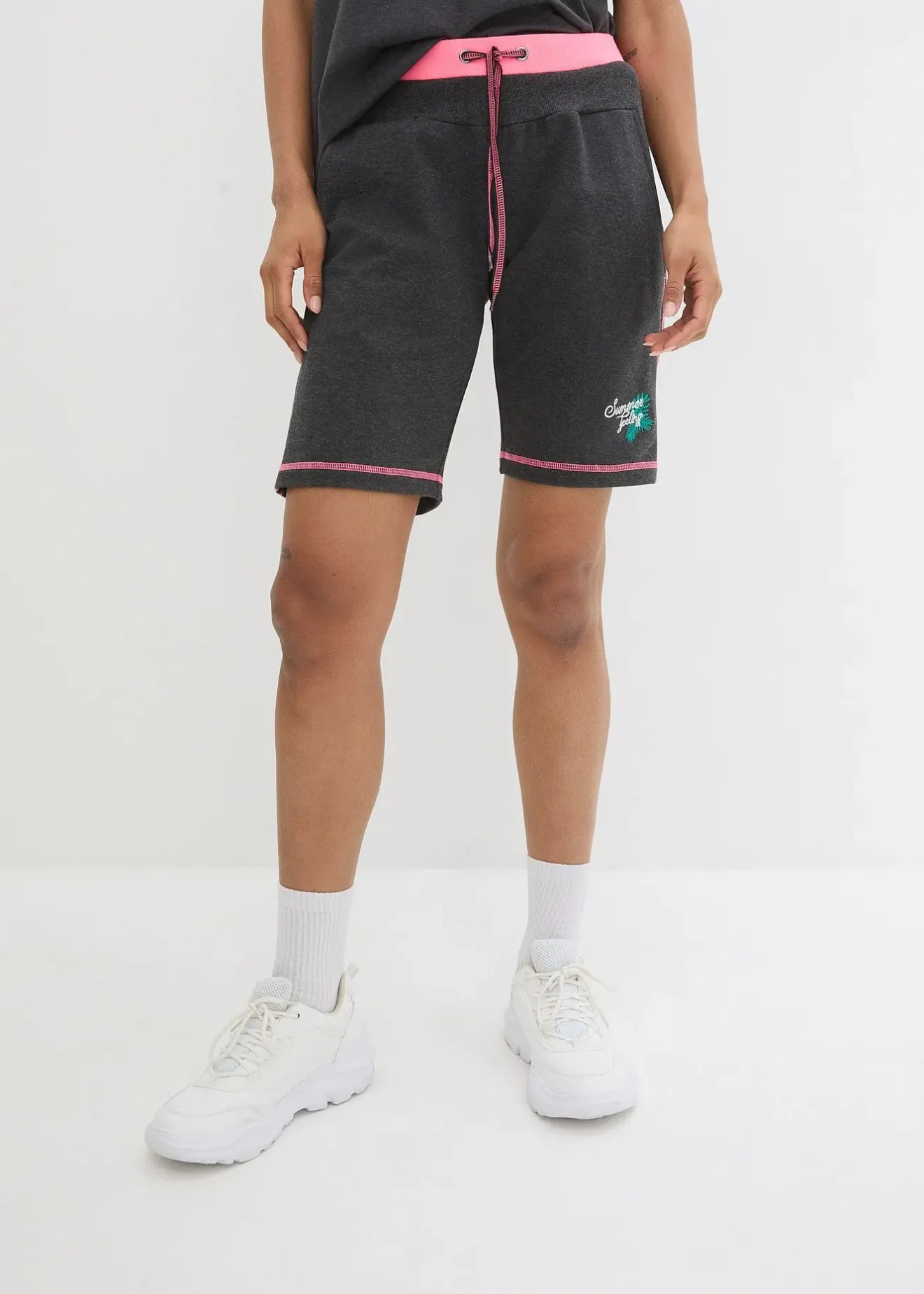 bonprix Short en molleton de coton mélangé|Femme Vêtements De Plage|Maillots Séparables