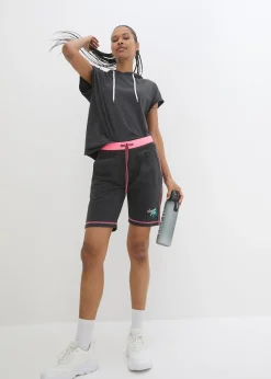 bonprix Short en molleton de coton mélangé|Femme Vêtements De Plage|Maillots Séparables