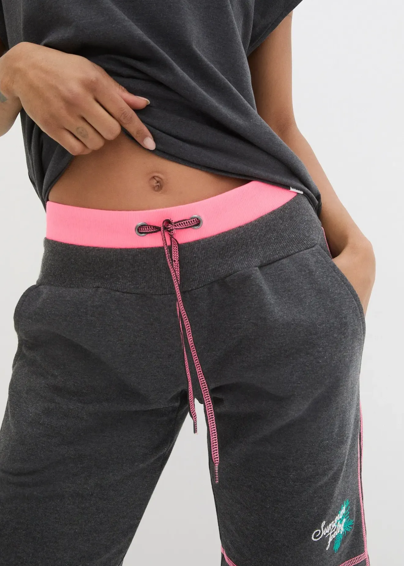 bonprix Short en molleton de coton mélangé|Femme Vêtements De Plage|Maillots Séparables