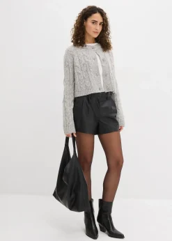 bonprix Short en tissu enduit|Femme Shorts|Pantalons