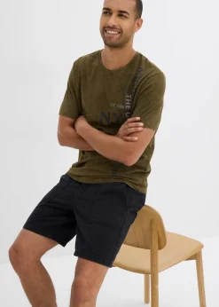 bonprix Short en twill 100% coton, loose|Homme Shorts|Pantalons