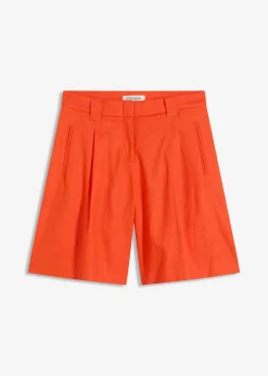 Femme bonprix Shorts|Pantalons|Short léger en lin mélangé