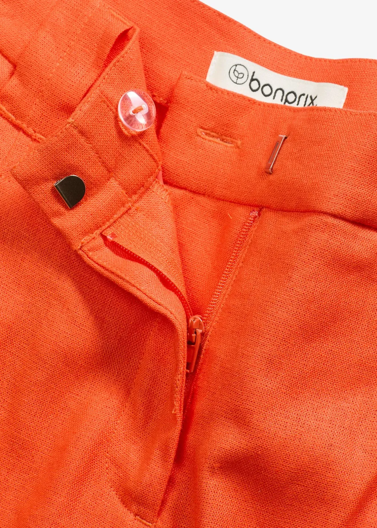 Femme bonprix Shorts|Pantalons|Short léger en lin mélangé