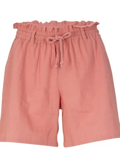 Femme bonprix Shorts|Pantalons|Short paper bag en lin mélangé