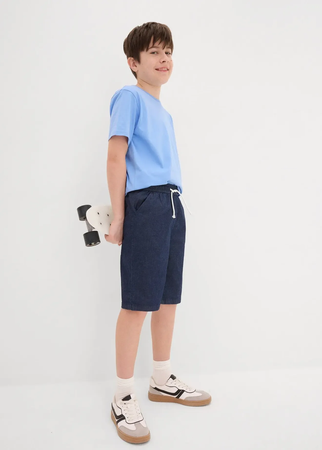 Enfant bonprix Vêtements Enfant|Garçons 9-16 Ans·Shorts|Short Regular en jean à taille élastiquée