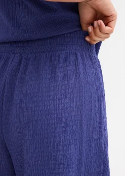 bonprix Short taille élastiquée en crêpe gaufré|Femme Deux Pièces & Ensembles|Shorts