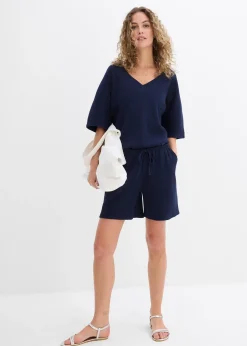 bonprix Short texturé 100% coton|Femme Deux Pièces & Ensembles|Shorts