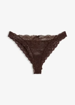 Femme bonprix Dessous|Bas|Slip brésilien à dentelle