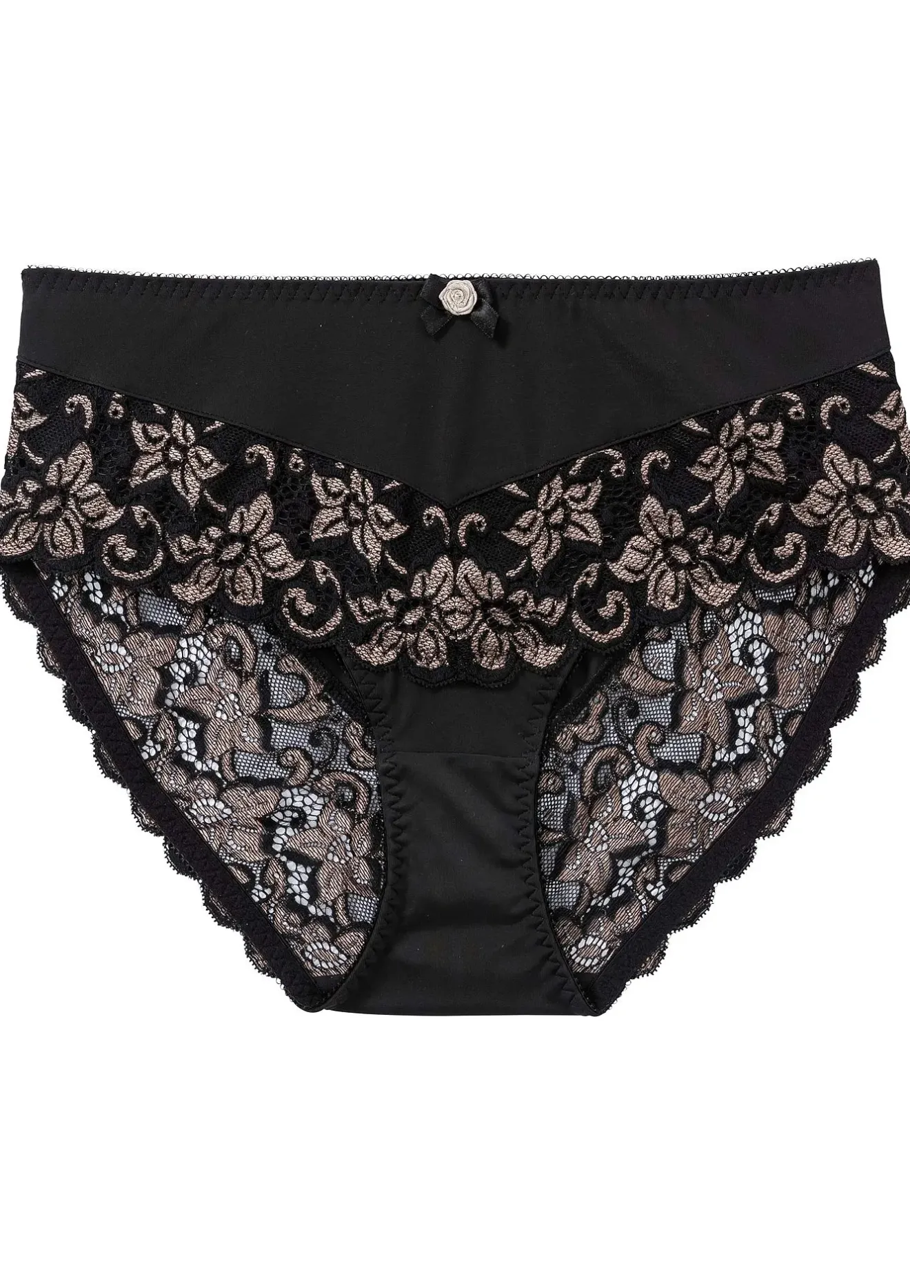 Femme bonprix Dessous|Bas|Slip maxi avec une délicate dentelle