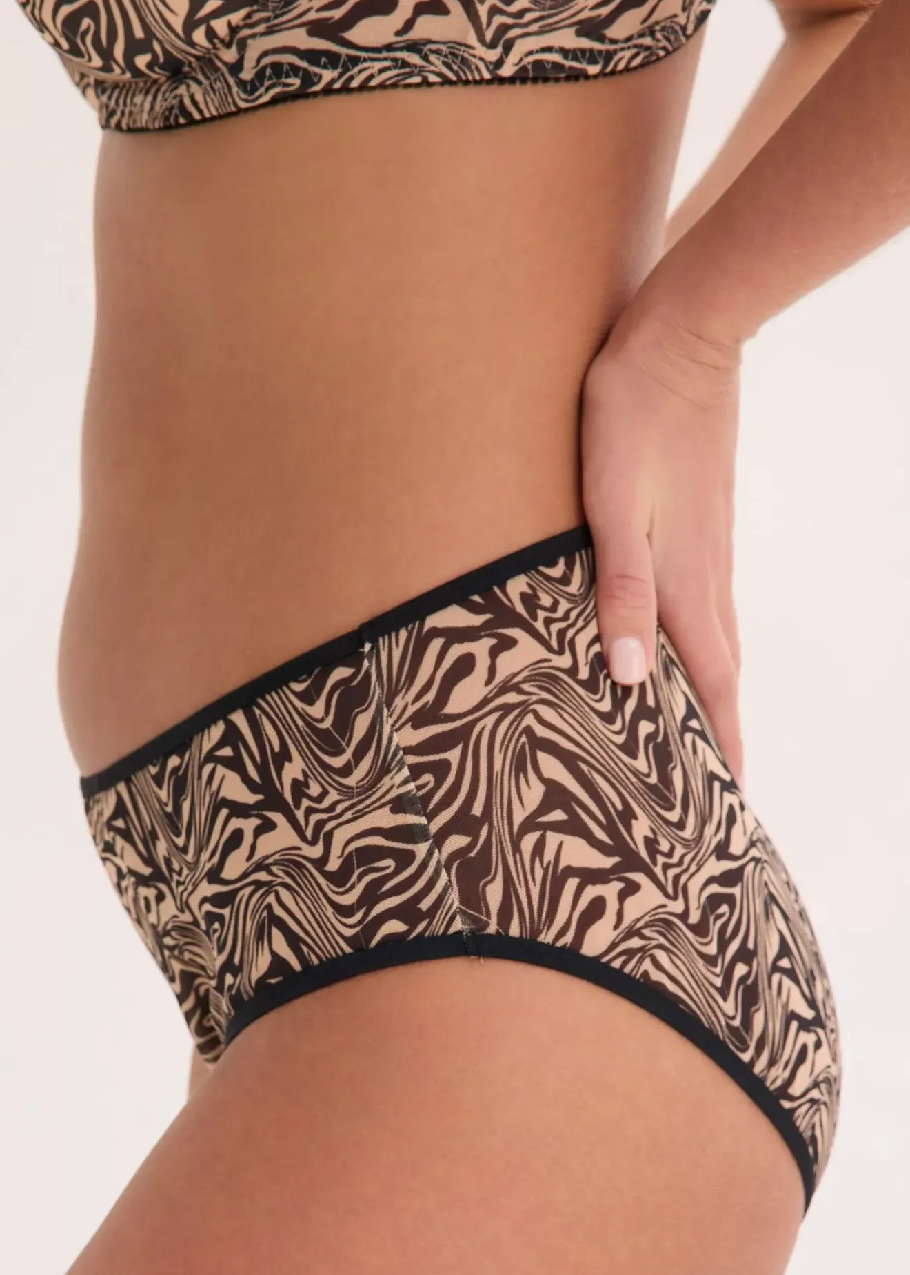 Femme bonprix Dessous|Bas|Slip maxi en mesh imprimé