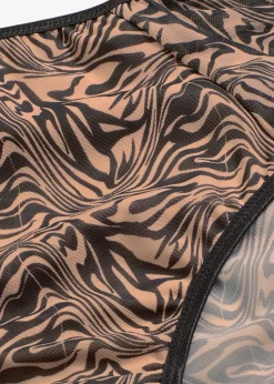 Femme bonprix Dessous|Bas|Slip maxi en mesh imprimé