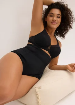 bonprix Slip sculptant avec dentelle cœurs, maintien fort|Femme Lingerie Sculptante|Bas