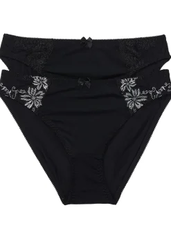 Femme bonprix Dessous|Bas|Slips avec de jolies broderies