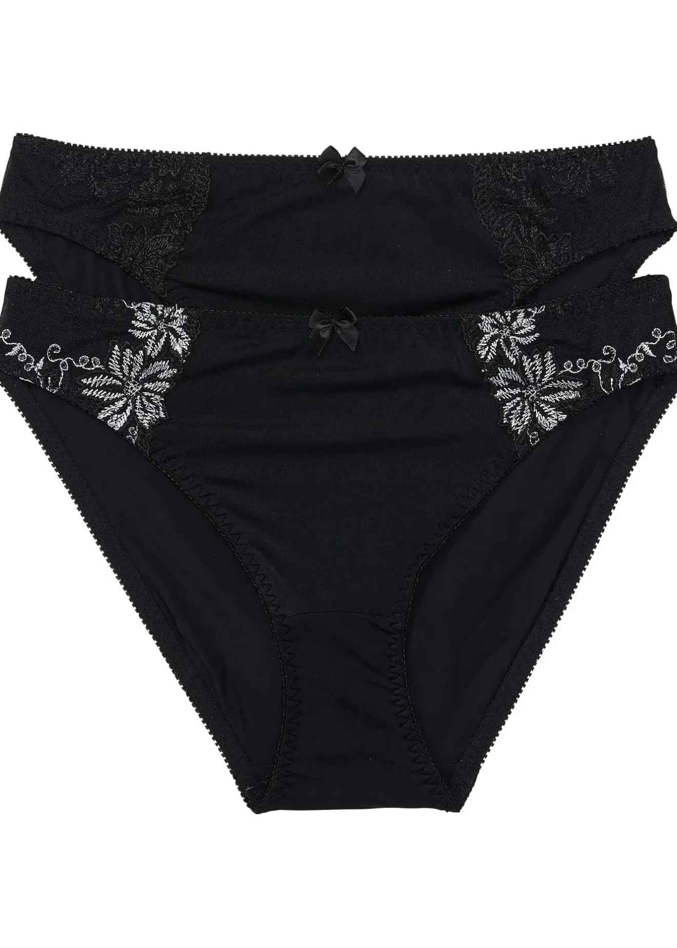 Femme bonprix Dessous|Bas|Slips avec de jolies broderies