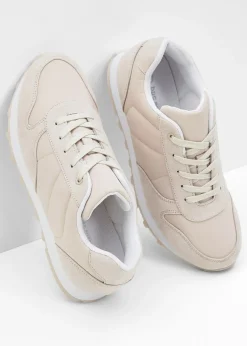 bonprix Sneakers à empiècement satin|Femme Sneakers
