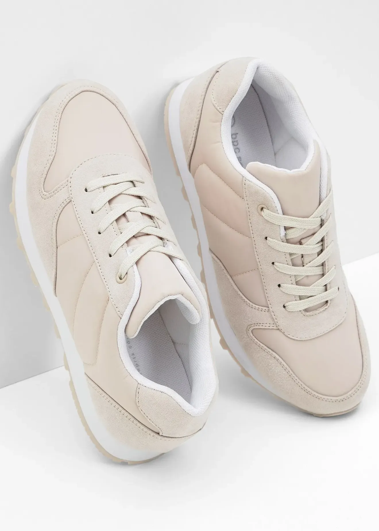 bonprix Sneakers à empiècement satin|Femme Sneakers