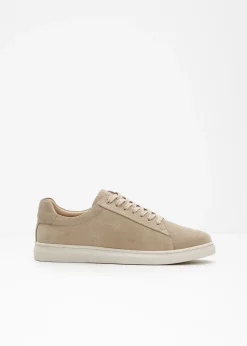 Homme bonprix Sport & Loisirs|Sneakers en cuir velours