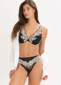 Femme bonprix Dessous|Soutiens-Gorge|Soutien-gorge à coques en dentelle bicolore