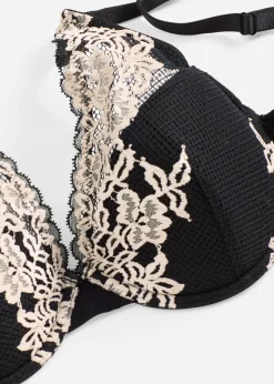 Femme bonprix Dessous|Soutiens-Gorge|Soutien-gorge à coques en dentelle bicolore