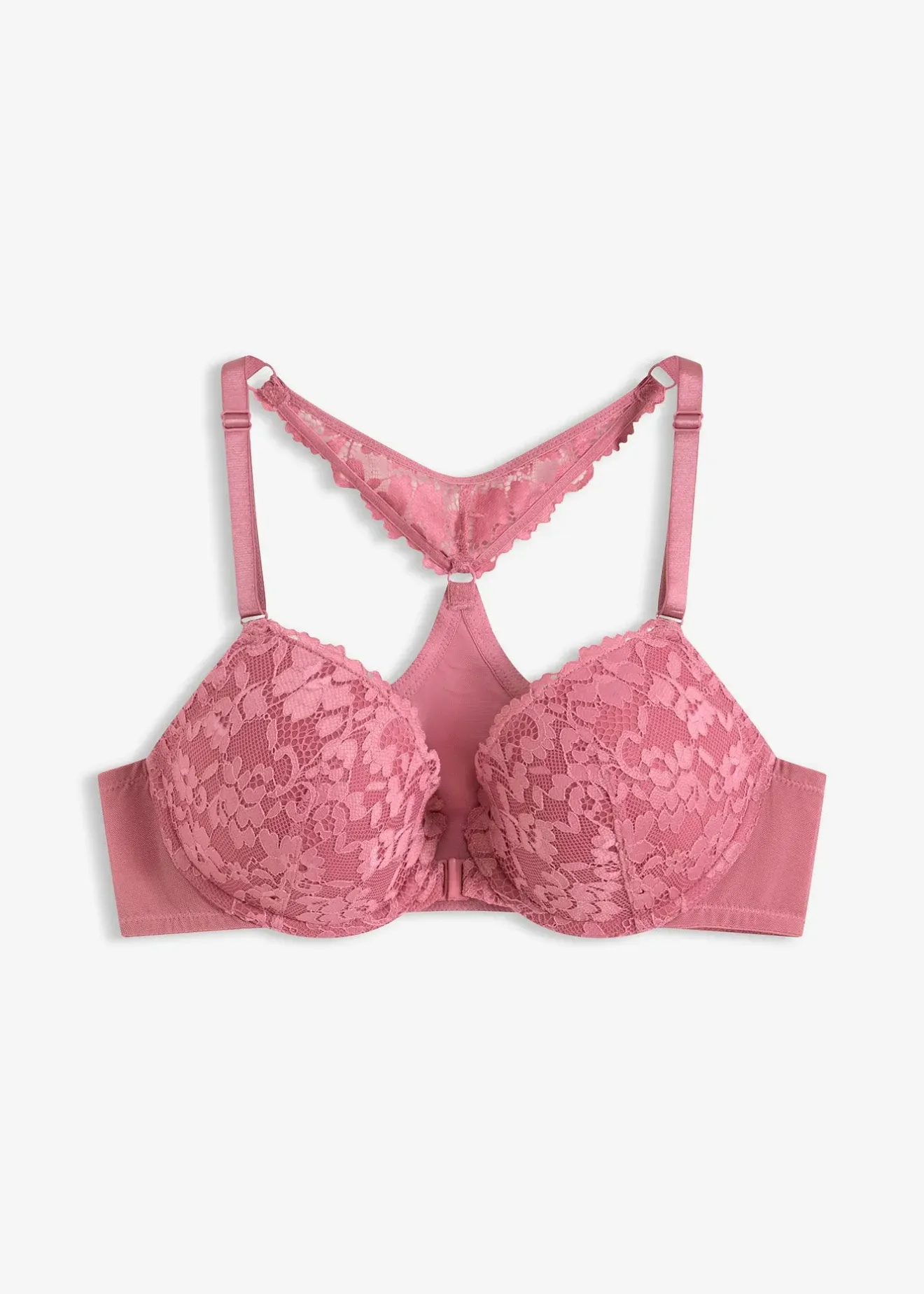 Femme bonprix Dessous|Soutiens-Gorge|Soutien-gorge à coques en dentelle, fermeture devant