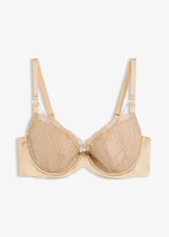 Femme bonprix Grands Bonnets D-H|Soutien-gorge à coques et broderie, chaîne amovible