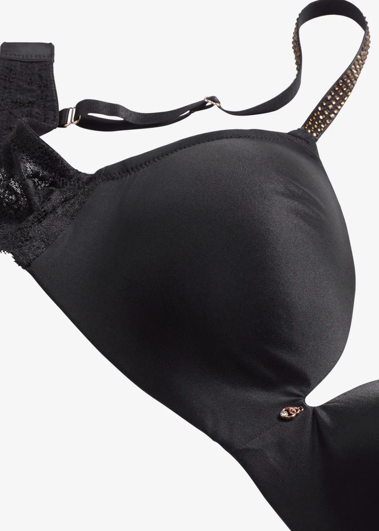 Femme bonprix Dessous|Soutiens-Gorge|Soutien-gorge à coques et bretelles brillantes, sans armatures