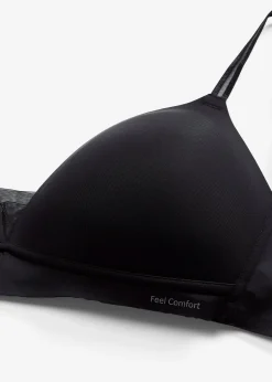 bonprix Soutien-gorge à coques Feel Comfort, empiècement mesh, sans armatures|Femme Sans Couture|Soutiens-Gorge