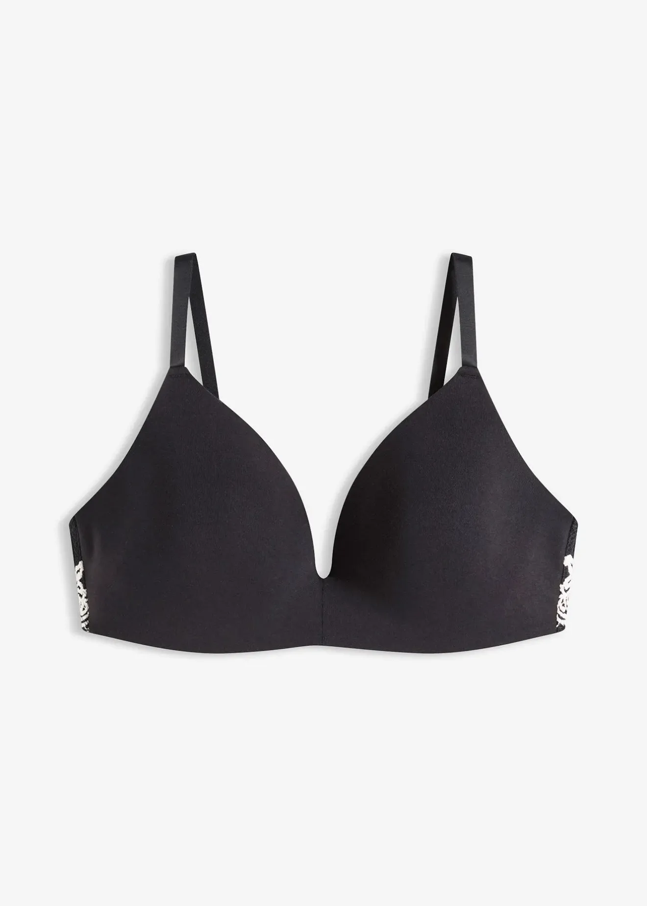 bonprix Soutien-gorge à coques sans armatures, coton et dentelle|Femme Basiques|Lingerie Coton