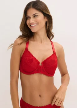 Femme bonprix Grands Bonnets D-H|Dessous|Soutien-gorge agrafé devant avec dentelle
