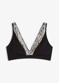 bonprix Soutien-gorge bralette orné de dentelle, sans armatures|Femme Lingerie Coton|Soutiens-Gorge