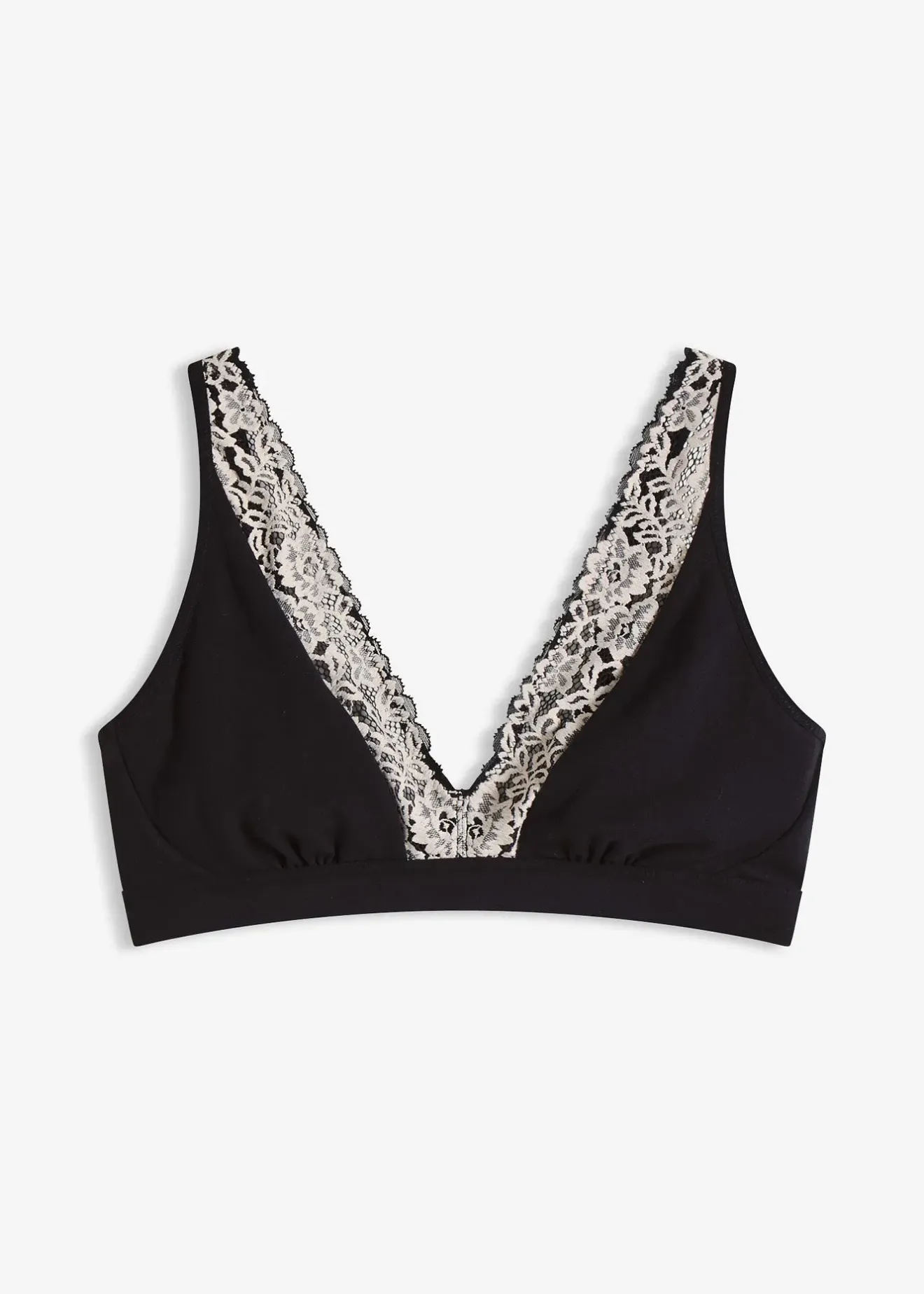 bonprix Soutien-gorge bralette orné de dentelle, sans armatures|Femme Lingerie Coton|Soutiens-Gorge