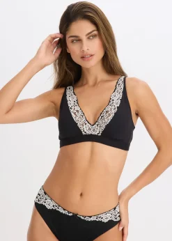 bonprix Soutien-gorge bralette orné de dentelle, sans armatures|Femme Lingerie Coton|Soutiens-Gorge