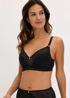Femme bonprix Dessous|Soutiens-Gorge|Soutien-gorge bralette sans armatures, avec dentelle