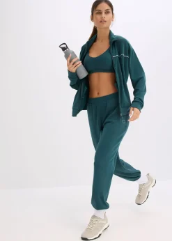 Femme bonprix Soutiens-Gorge|Grands Bonnets D-H|Soutien-gorge de sport en matière côtelée, maintien léger