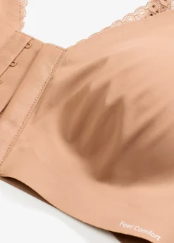 Femme bonprix Sans Couture|Basiques|Soutien-gorge Feel Comfort rembourré à découpe laser sans armatures avec fermeture sur le devant