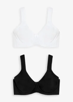 Femme bonprix Grands Bonnets D-H|Basiques|Soutiens-gorge minimiseurs moulés à armatures en coton (lot de 2)