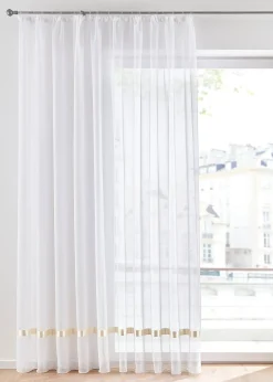 bonprix Stores Voilages|Store voilage avec ruban satin