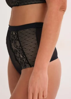 Femme bonprix Lingerie Sculptante|Bas|String sculptant avec dentelle, maintien modéré