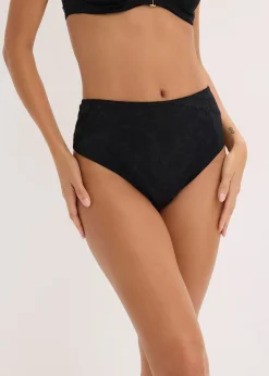 Femme bonprix Dessous|Bas|String taille haute avec dentelle