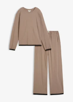 Femme bonprix Pantalons|Survêtement coton (ens. 2 pces)
