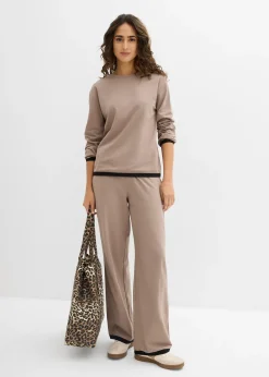 Femme bonprix Pantalons|Survêtement coton (ens. 2 pces)