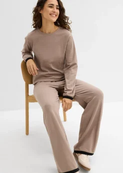 Femme bonprix Pantalons|Survêtement coton (ens. 2 pces)