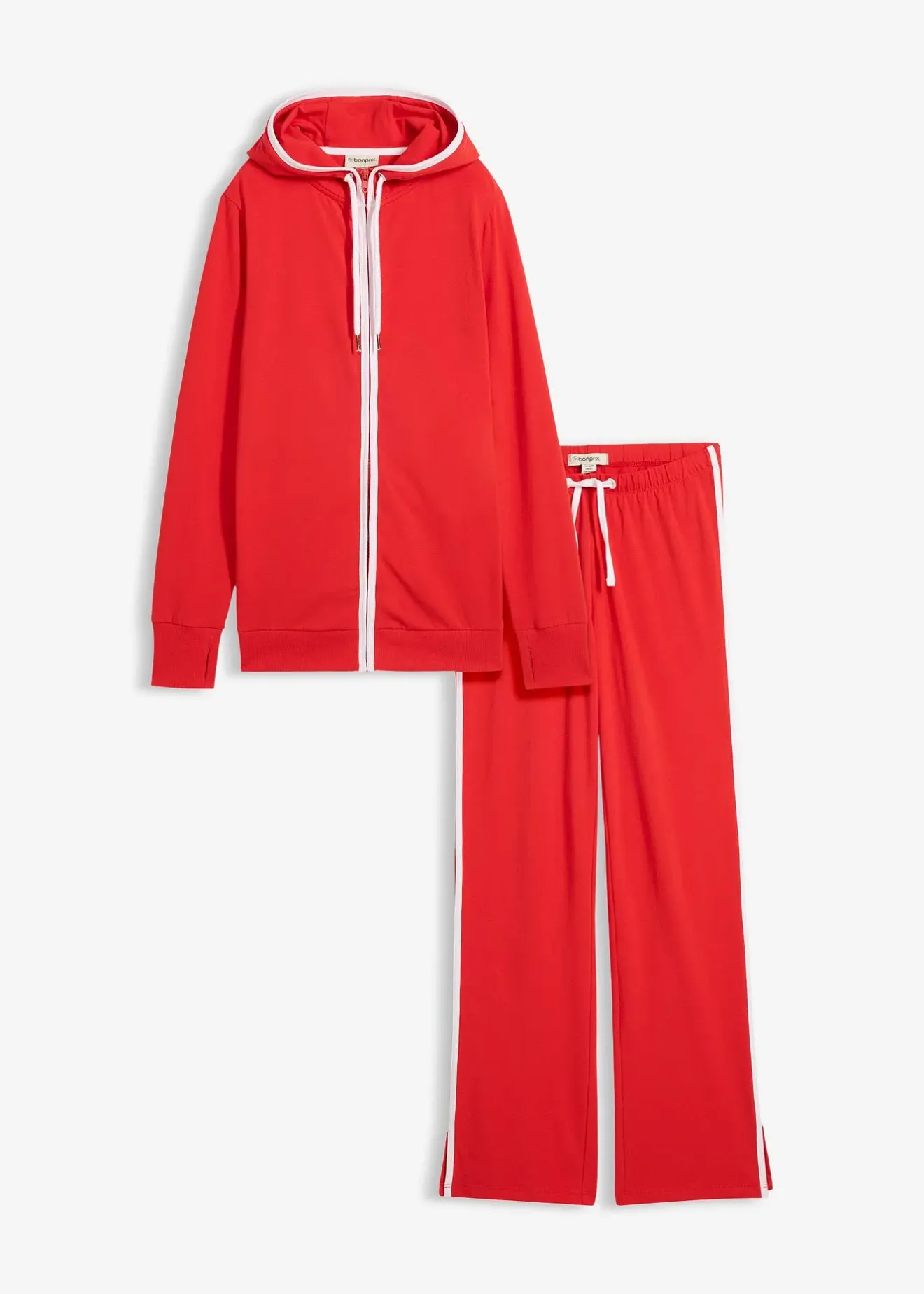 Femme bonprix Sweats|Pantalons|Survêtement en coton extensible (ens. 2 pces)