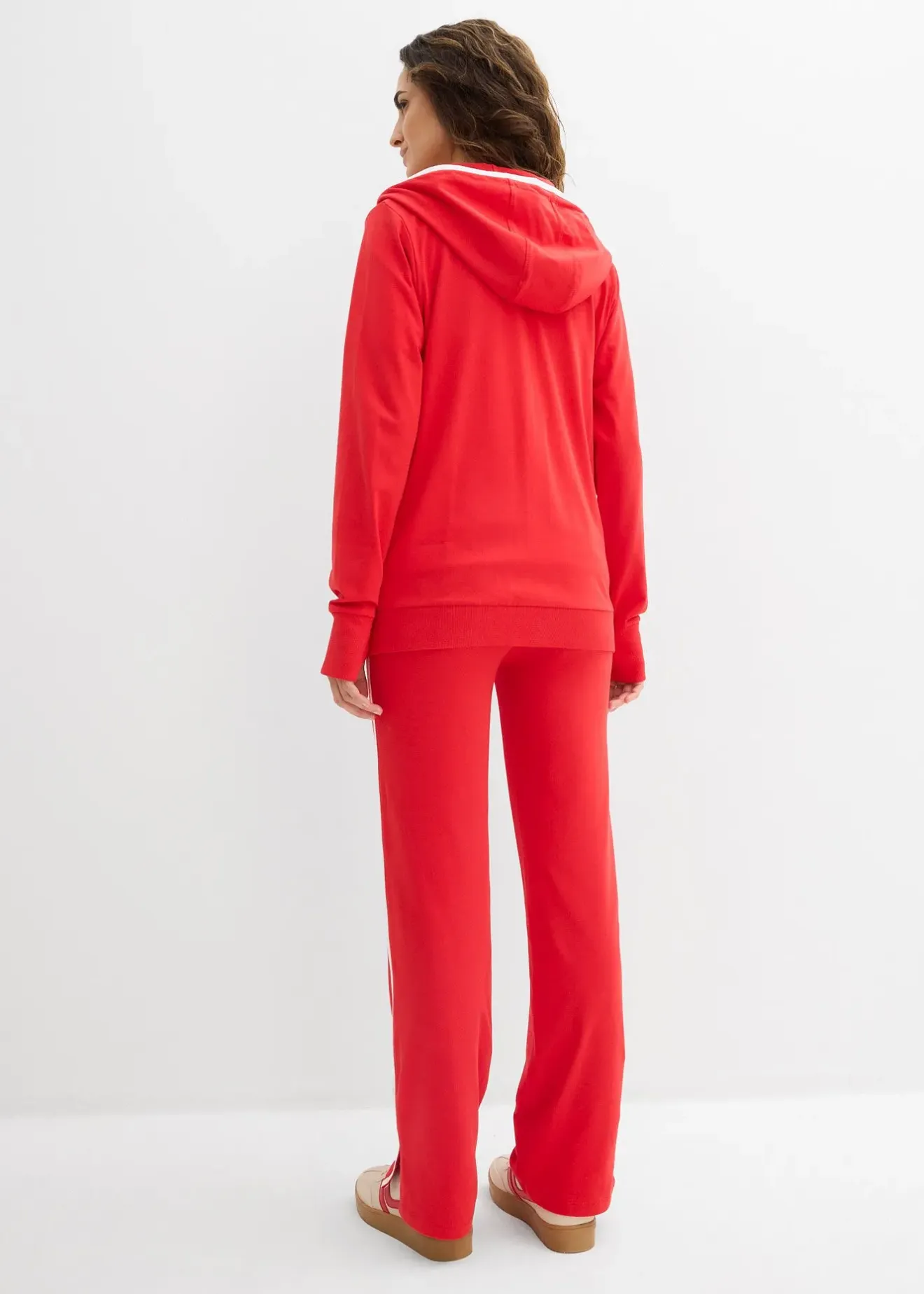 Femme bonprix Sweats|Pantalons|Survêtement en coton extensible (ens. 2 pces)