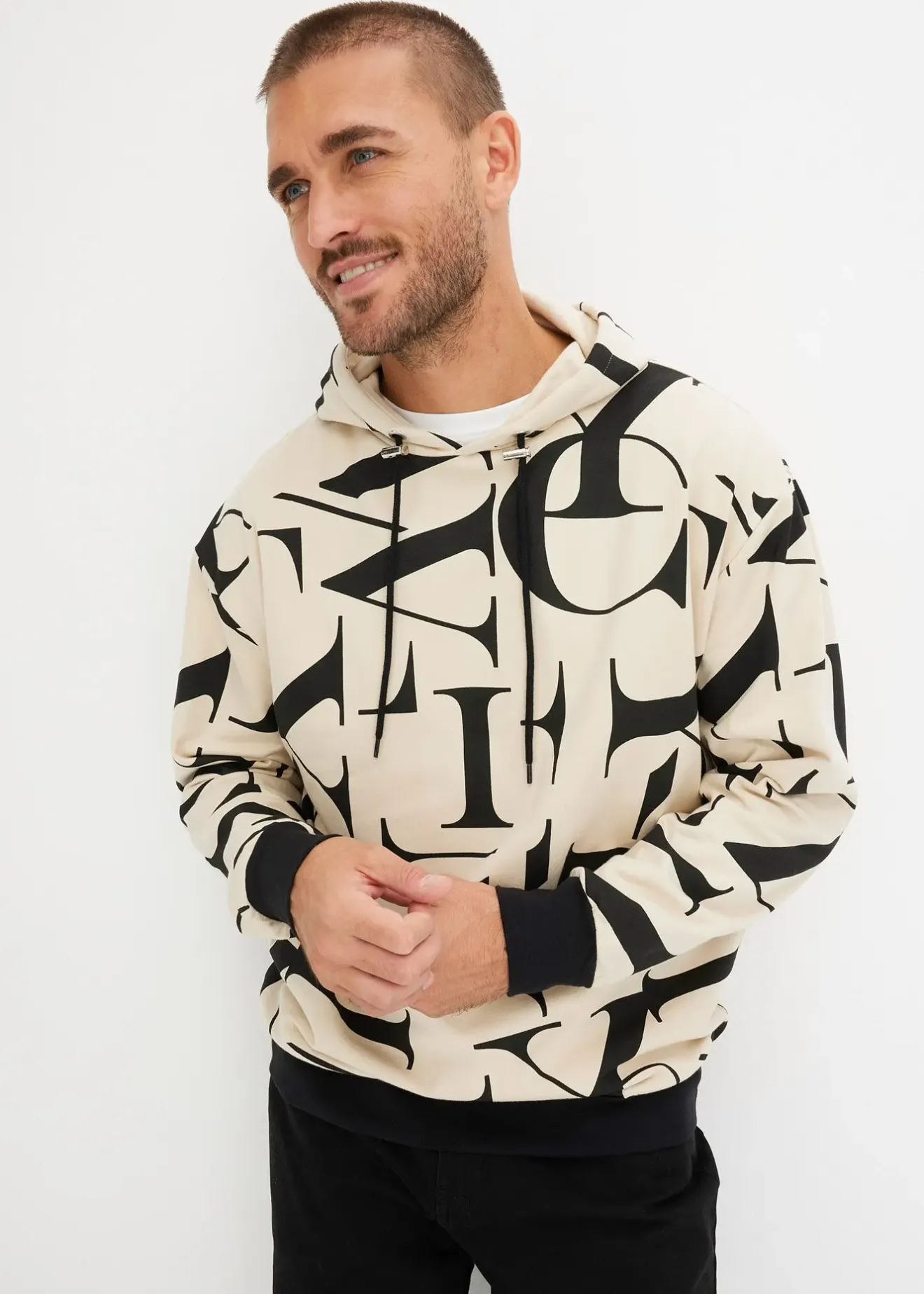 bonprix Sweat à capuche 100% coton, coupe loose|Homme Sweats