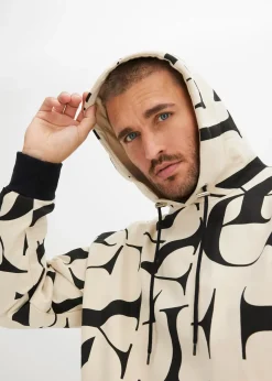 bonprix Sweat à capuche 100% coton, coupe loose|Homme Sweats