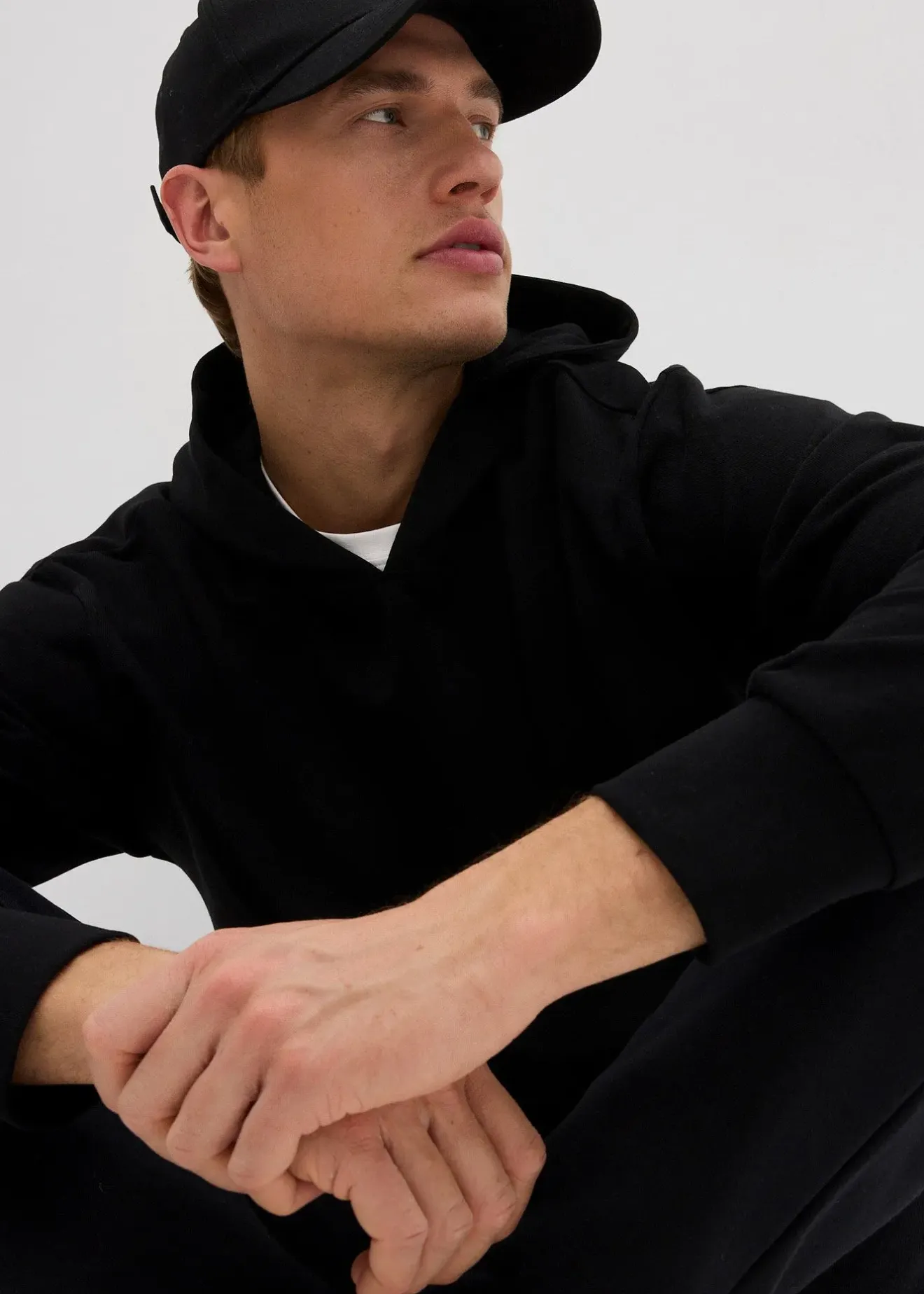 bonprix Sweat à capuche 100% coton, loose|Homme Vêtements De Sport|Sweats