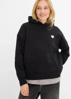 Femme bonprix Sweats|Sweat à capuche doux en coton mélangé